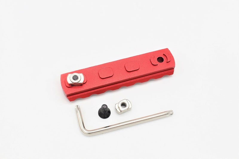 Active8 5,7,9,11,13 Slot M-lok Picatinny Rail Lightweight Aluminum Weaver Rail Section Red for Mlok Rail System - Image 5